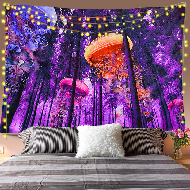 Jellyfish Forest Tapestry Image