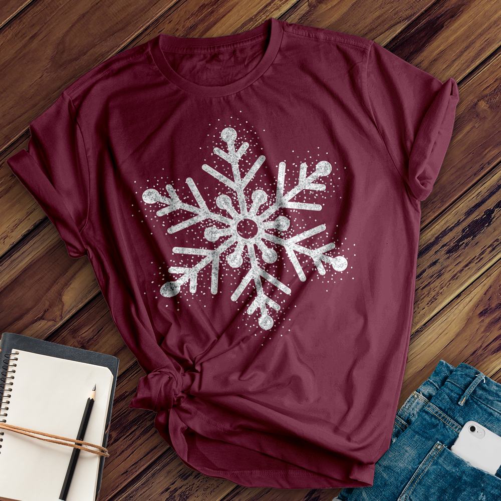 Snowflake T-Shirt T-Shirt tshirts.com Maroon S 