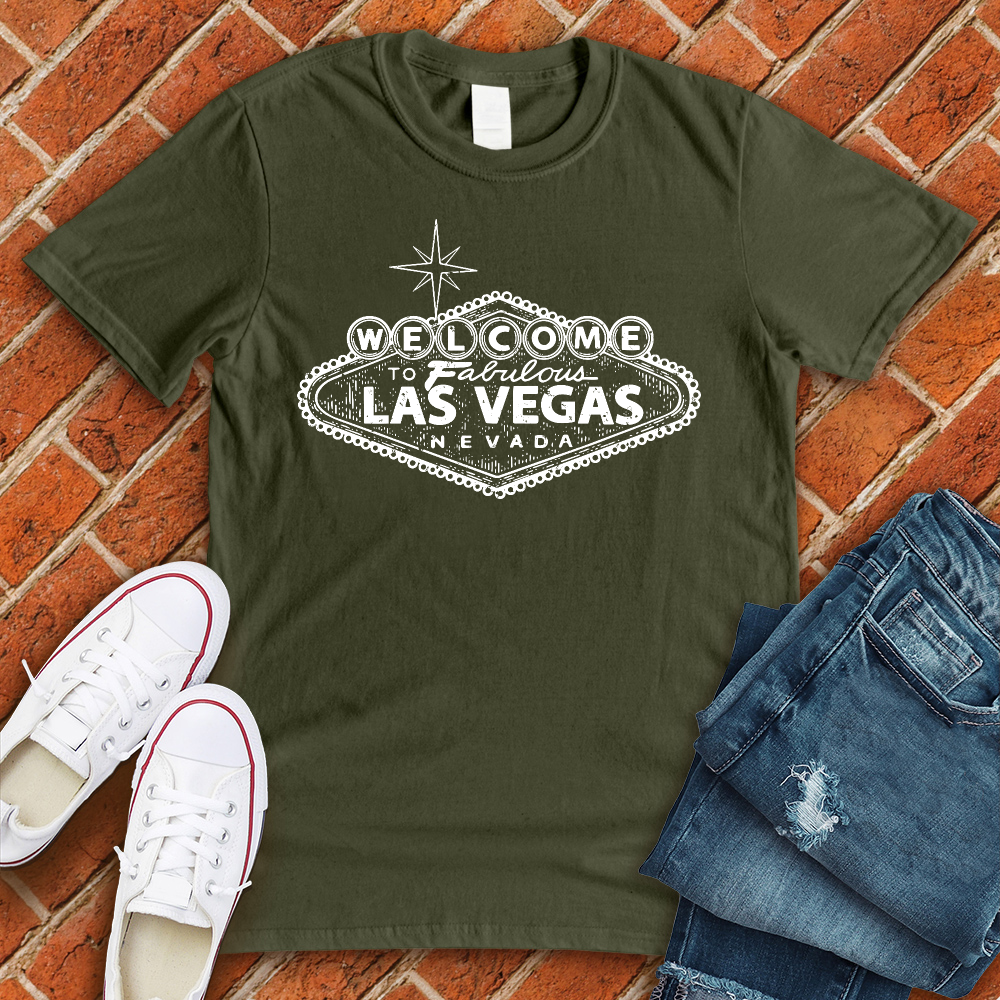 Welcome to Las Vegas Alternate T-Shirt T-Shirt tshirts.com Military Green L 