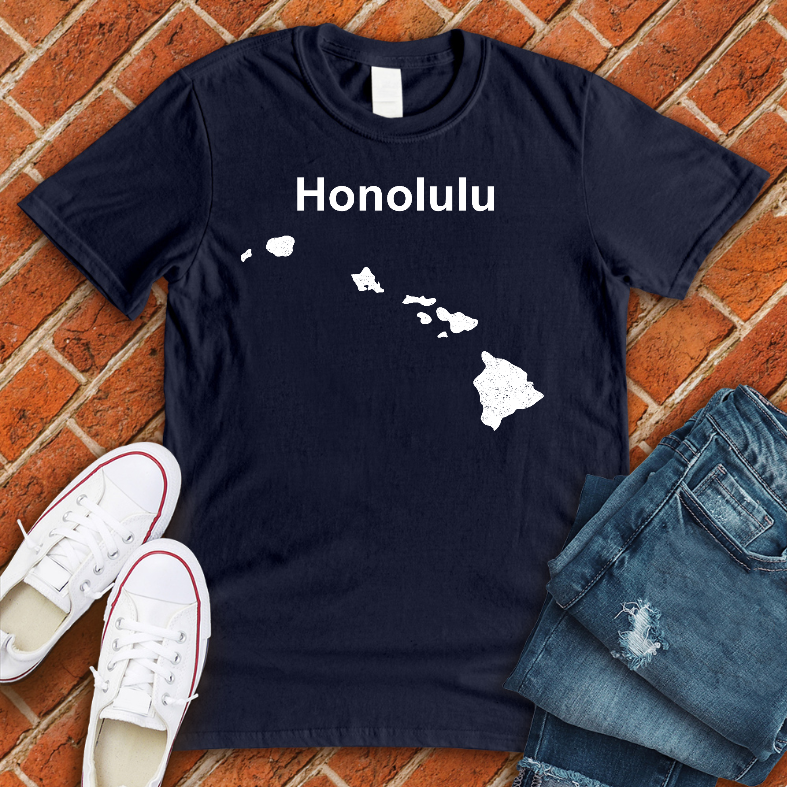 Honolulu Islands T-Shirt T-Shirt tshirts.com Navy L 
