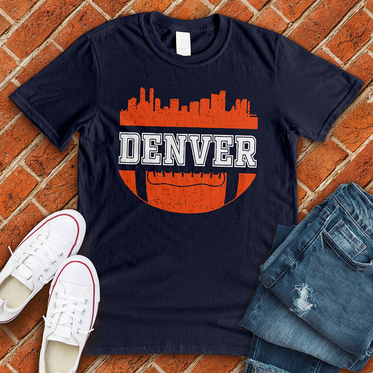 Denver Football Skyline T-Shirt Image