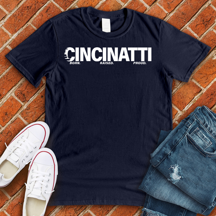 Cincinatti Born Raised Proud Alternate T-Shirt Image