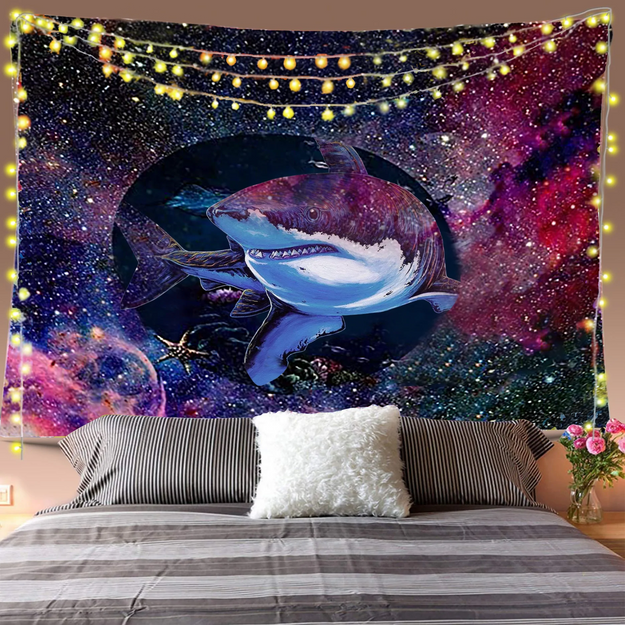 Space Shark Tapestry Image