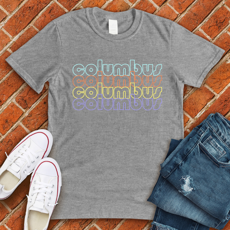 Neon Columbus T-Shirt Image