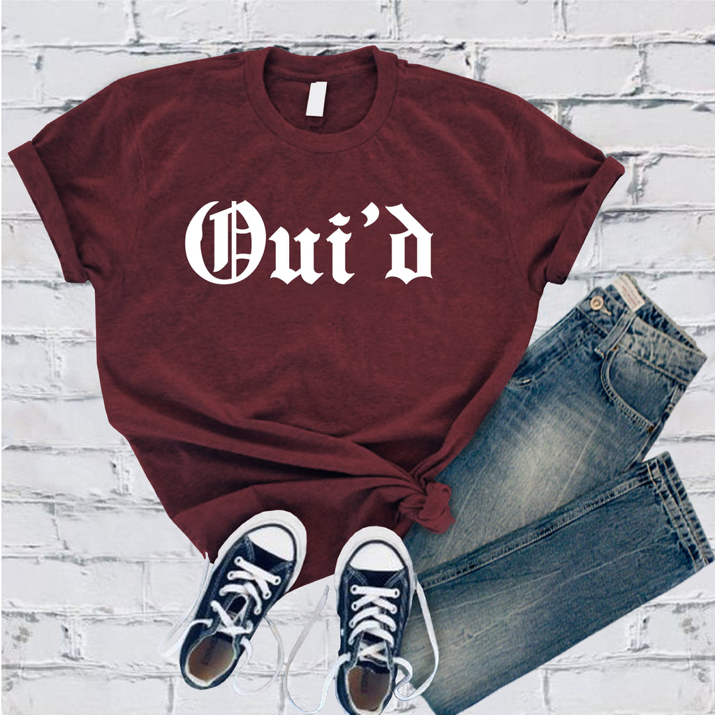 Oui'd T-Shirt T-Shirt Tshirts.com Maroon S 
