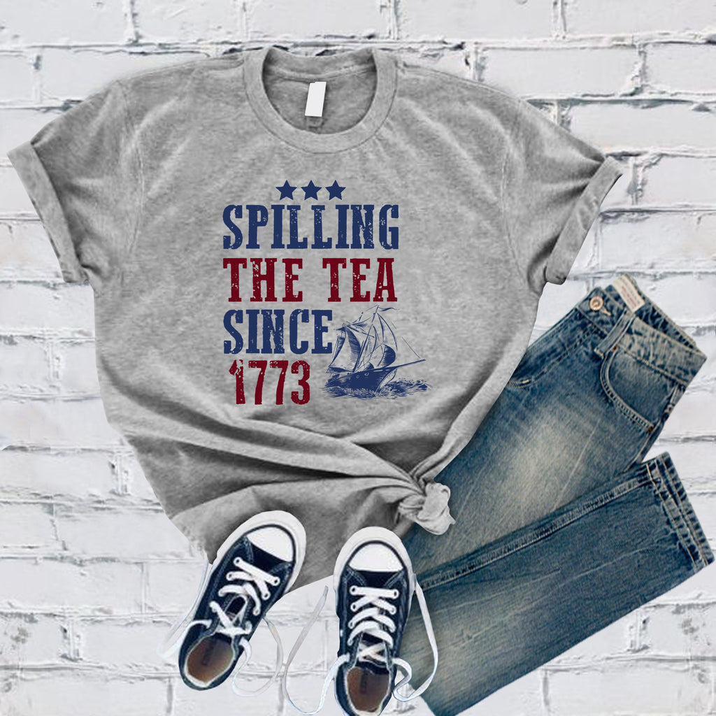 Spilling The Tea Since 1773 T-Shirt T-Shirt Tshirts.com Athletic Heather S 