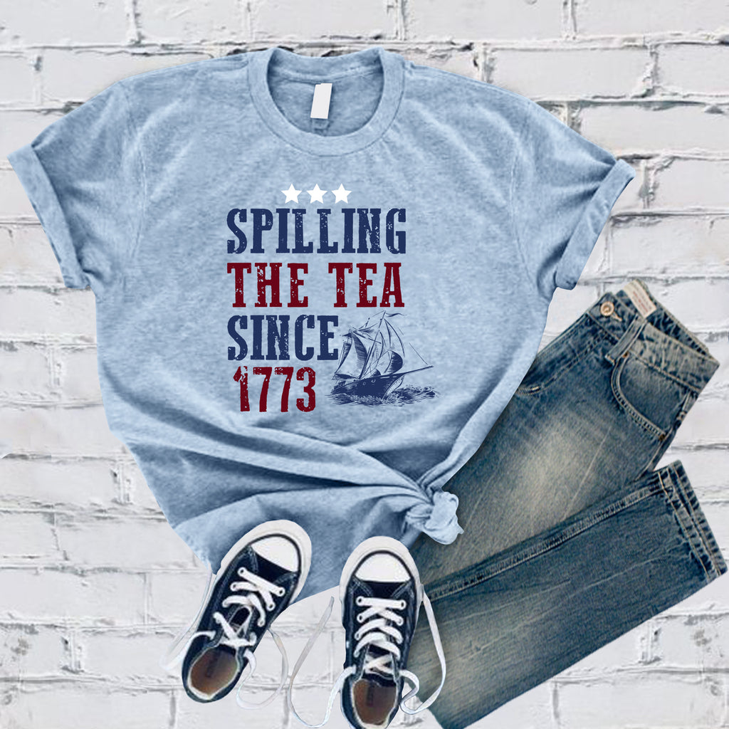 Spilling The Tea Since 1773 T-Shirt T-Shirt Tshirts.com Baby Blue S 