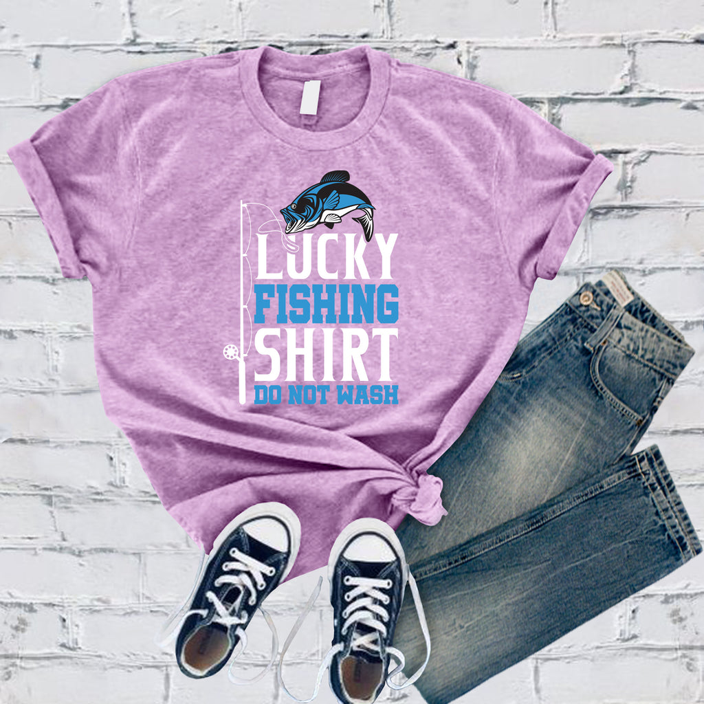 Lucky Fishing Shirt Do Not Wash T-Shirt T-Shirt Tshirts.com Heather Prism Lilac S 