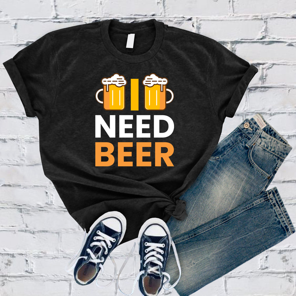 I Need Beer T-Shirt T-Shirt Tshirts.com Black S 