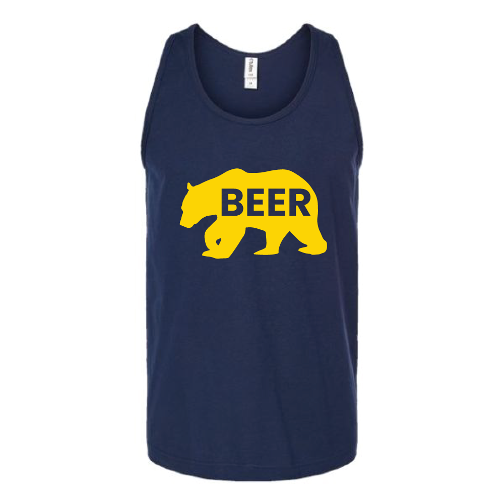 Beer Bear Unisex Tank Top Tank Top Tshirts.com Navy S 