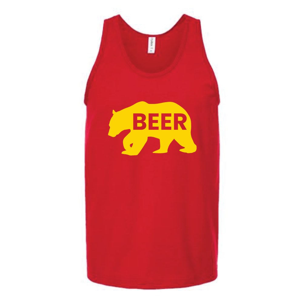 Beer Bear Unisex Tank Top Tank Top Tshirts.com Red S 