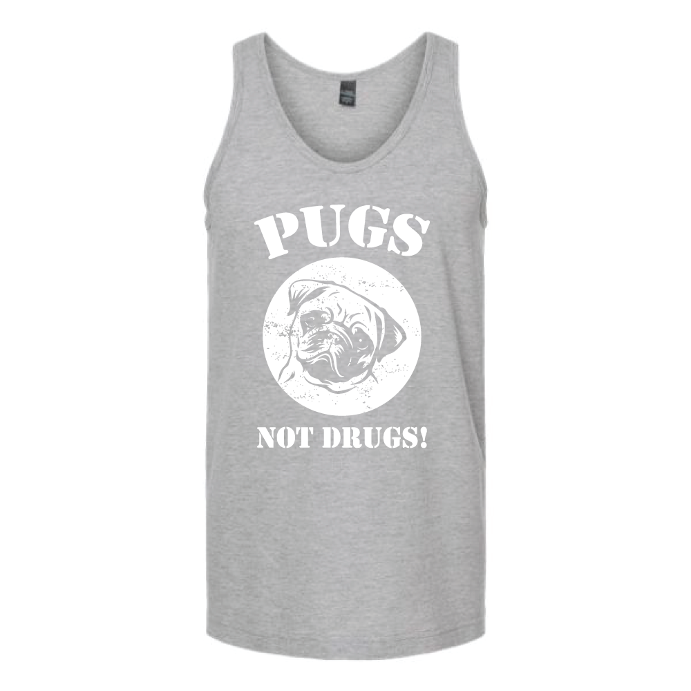 Pugs Not Drugs Unisex Tank Top Tank Top tshirts.com Heather Grey S 