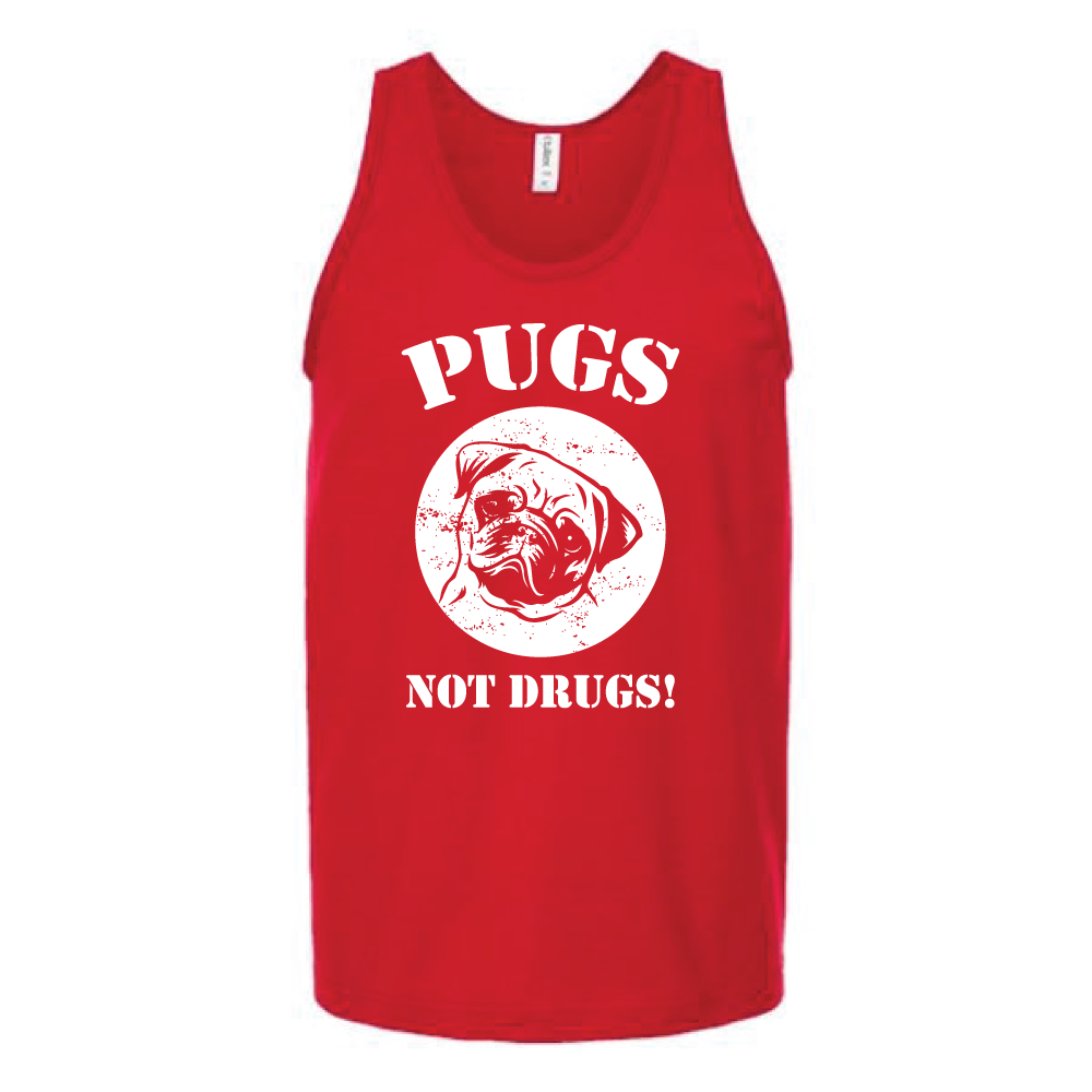 Pugs Not Drugs Unisex Tank Top Tank Top tshirts.com Red S 