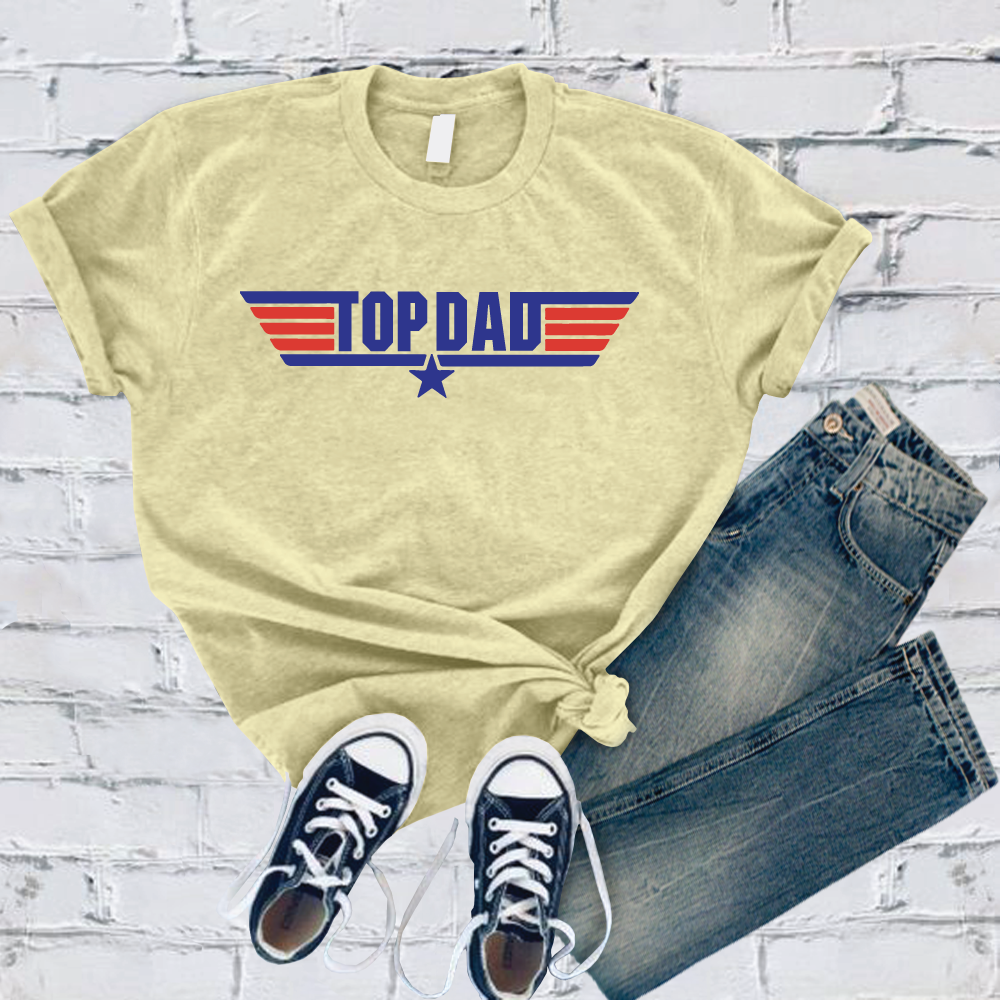 Top Dad T-Shirt T-Shirt tshirts.com Heather French Vanilla S 