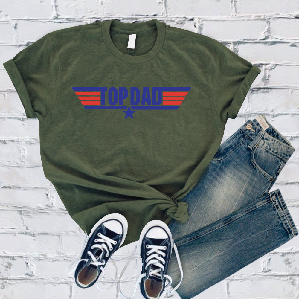 Top Dad T-Shirt T-Shirt tshirts.com Military Green S 