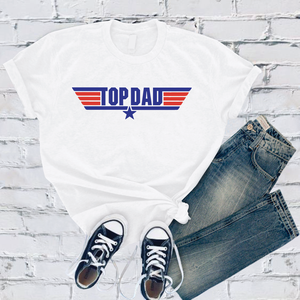 Top Dad T-Shirt T-Shirt tshirts.com White S 