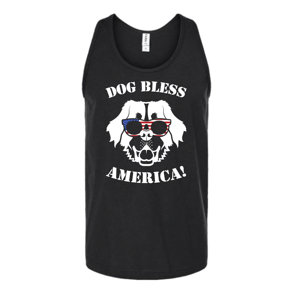 Bernese Mountain Dog Bless America Unisex Tank Top Tank Top tshirts.com Black S 