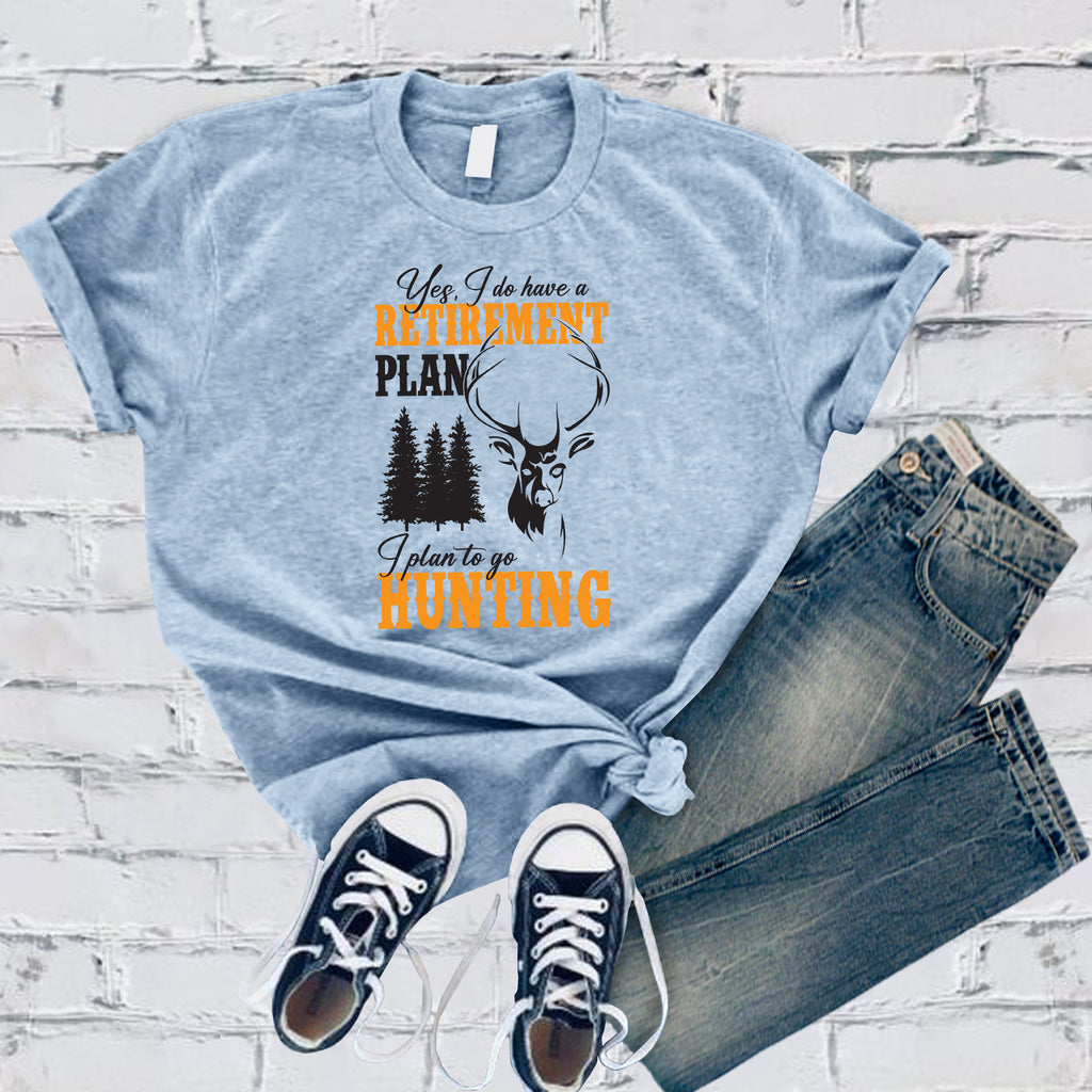 Hunting Retirement Plan T-Shirt T-Shirt tshirts.com Baby Blue S 