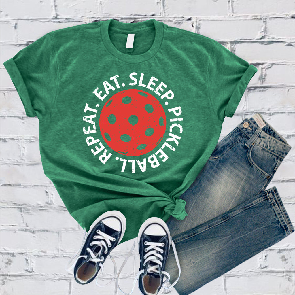 Eat Sleep Pickleball Repeat T-Shirt T-Shirt tshirts.com Heather Kelly S 