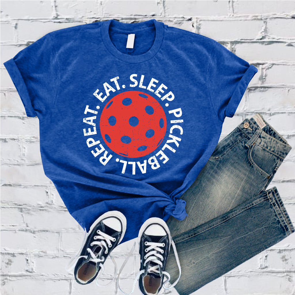 Eat Sleep Pickleball Repeat T-Shirt T-Shirt tshirts.com True Royal S 