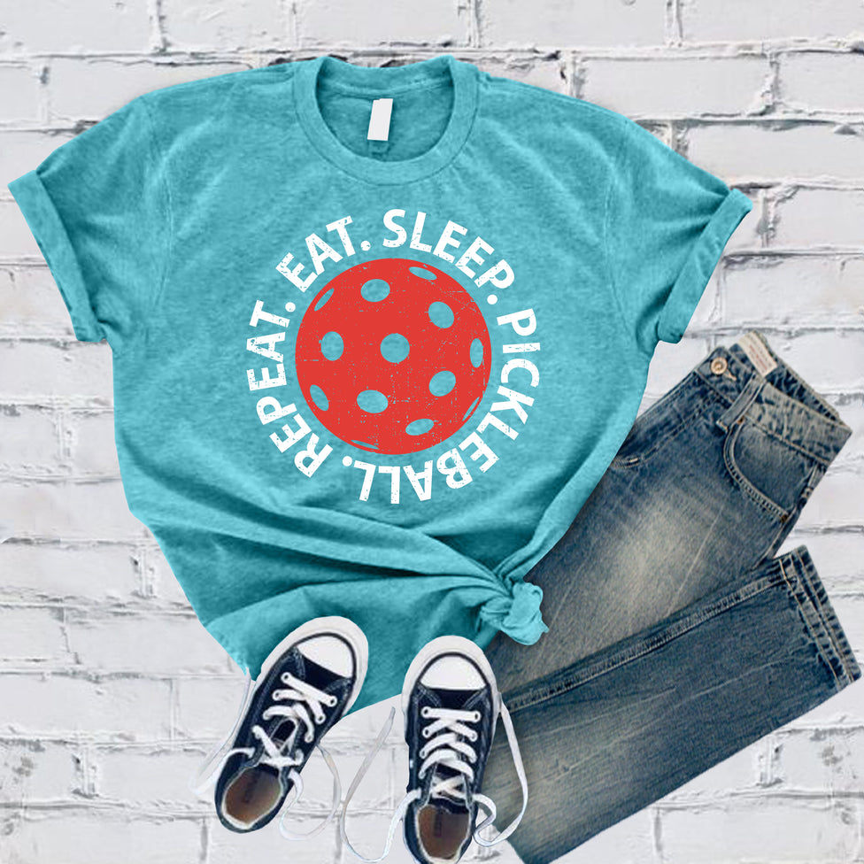 Eat Sleep Pickleball Repeat T-Shirt Image