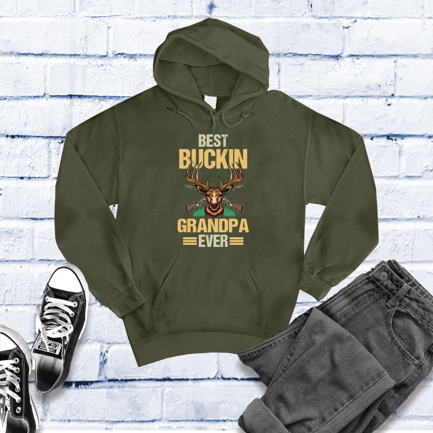 Best Buckin Grandpa Ever Hoodie Hoodie Tshirts.com Army S 