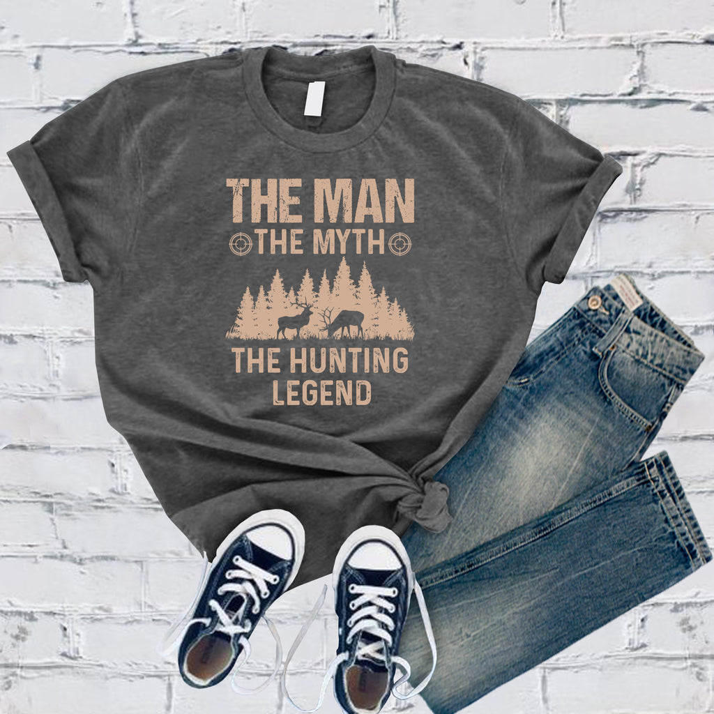 The Man The Myth The Hunting Legend T-Shirt T-Shirt Tshirts.com Asphalt S 