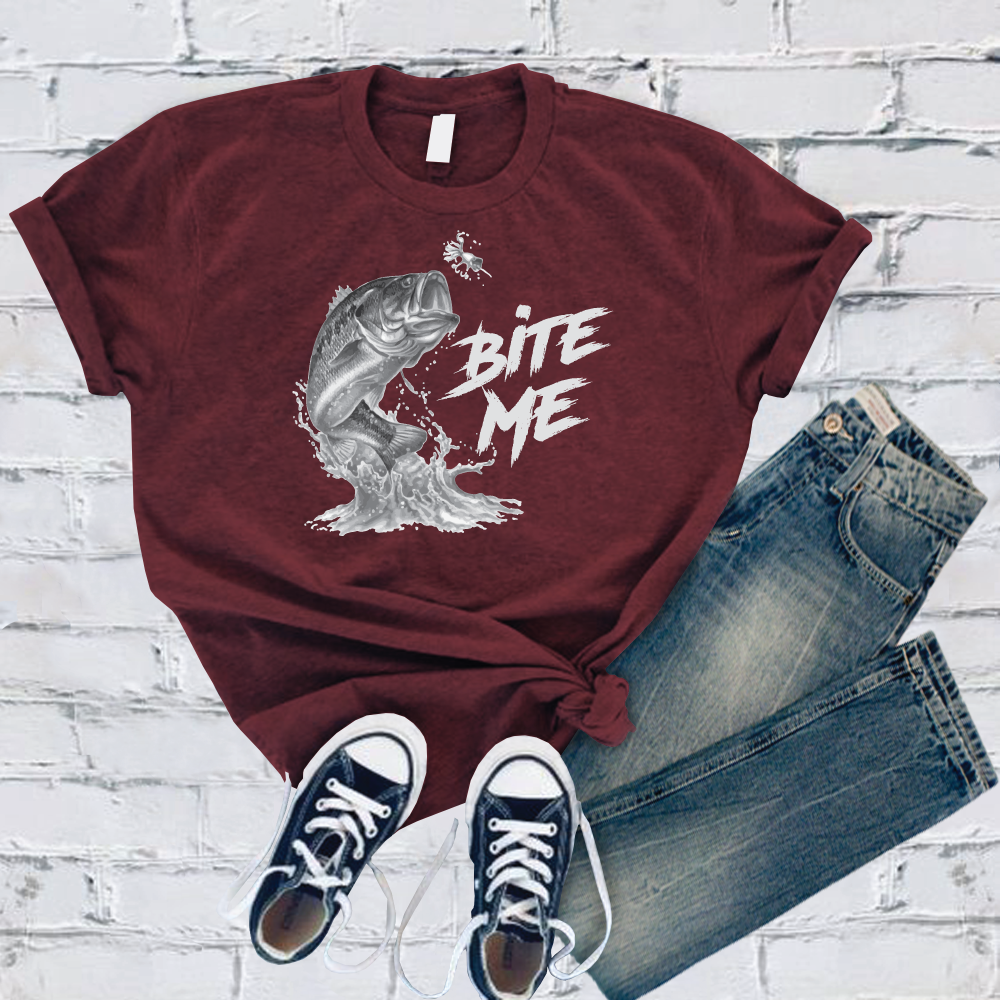 Bite Me T-Shirt T-Shirt Tshirts.com Maroon S 