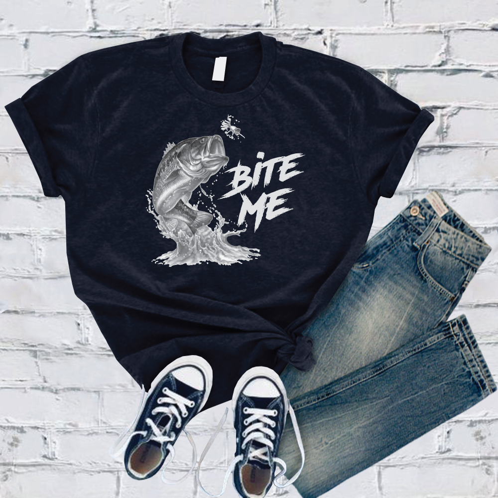 Bite Me T-Shirt T-Shirt Tshirts.com Navy S 