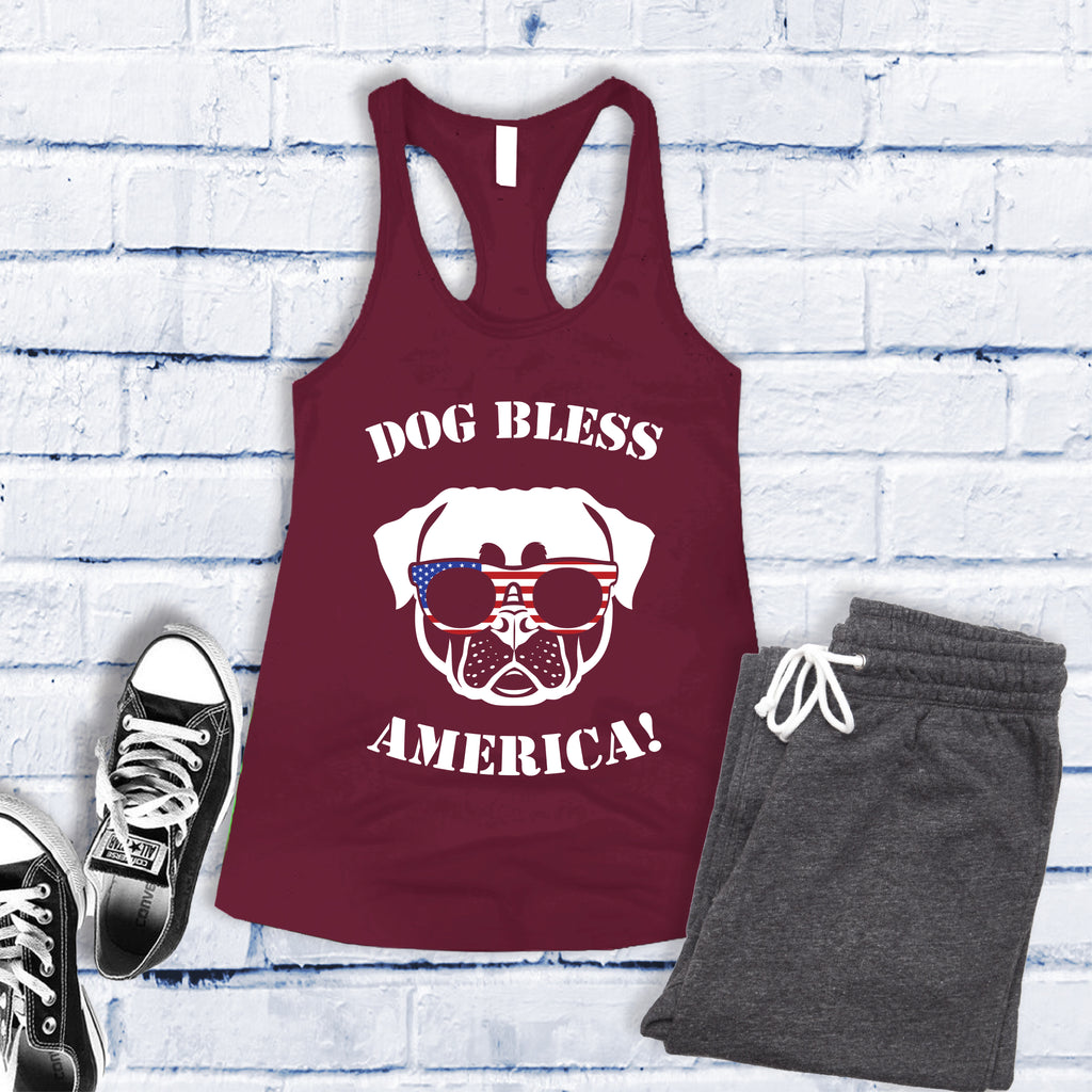 Rottweiler Dog Bless America Women's Tank Top Tank Top tshirts.com Cardinal S 