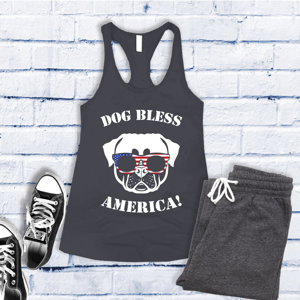 Rottweiler Dog Bless America Women's Tank Top Tank Top tshirts.com Dark Grey S 