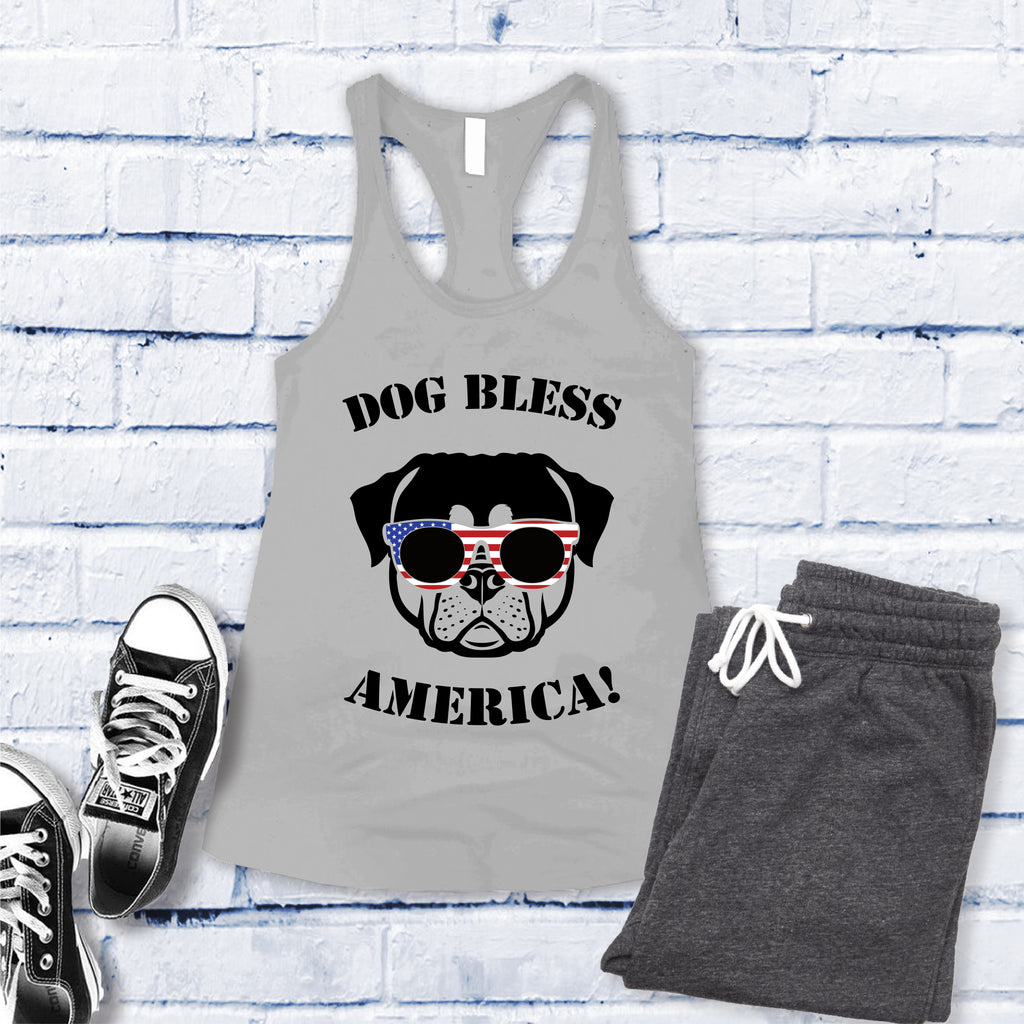 Rottweiler Dog Bless America Women's Tank Top Tank Top tshirts.com Silver S 