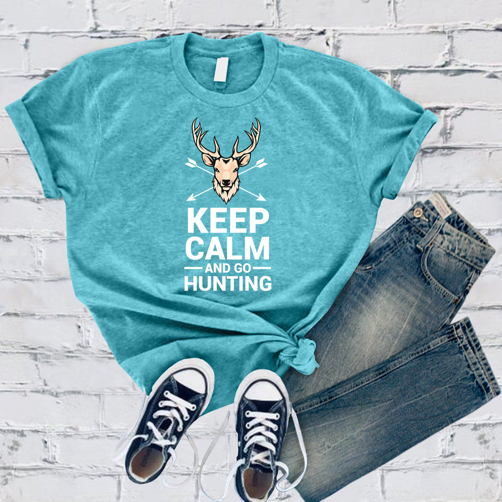 Keep Calm And Go Hunting T-Shirt T-Shirt tshirts.com Turquoise S 