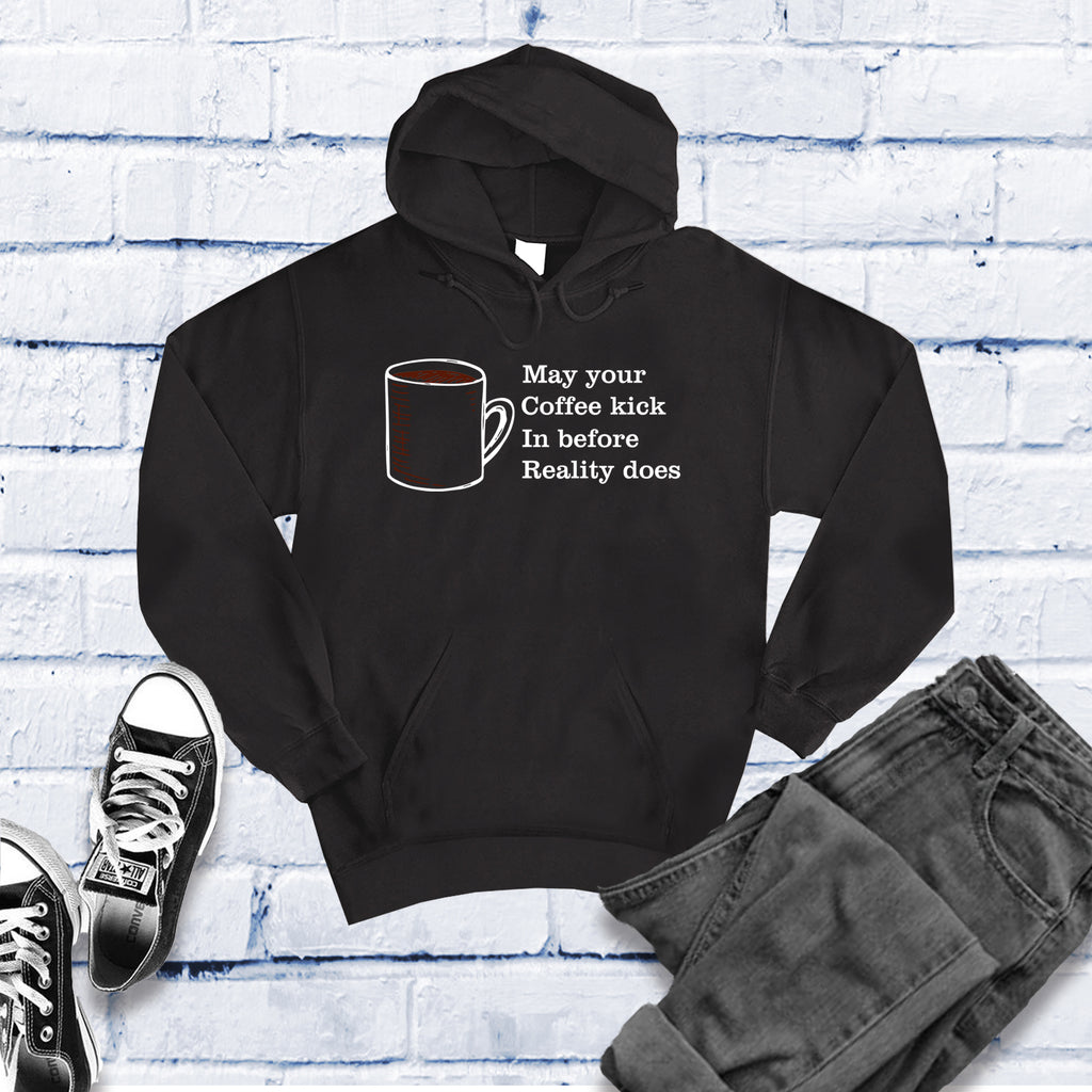 May Your Coffee Kick In Hoodie Hoodie tshirts.com Black S 