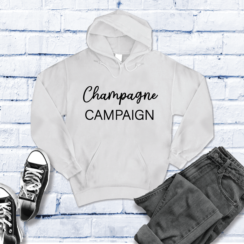 Champagne Campaign Hoodie Hoodie tshirts.com White S 
