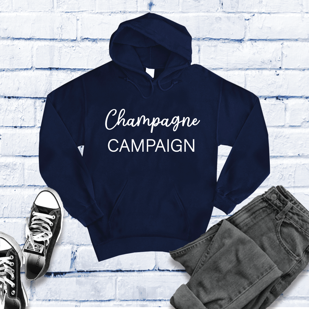 Champagne Campaign Hoodie Hoodie tshirts.com Classic Navy S 