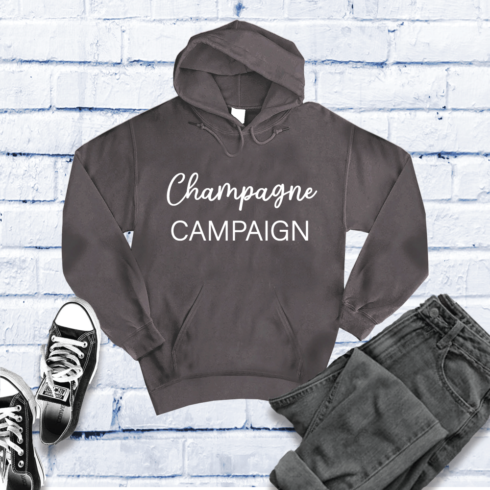 Champagne Campaign Hoodie Hoodie tshirts.com Charcoal Heather S 