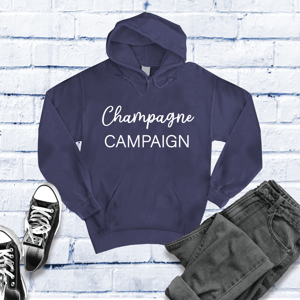 Champagne Campaign Hoodie Hoodie tshirts.com Classic Navy Heather S 