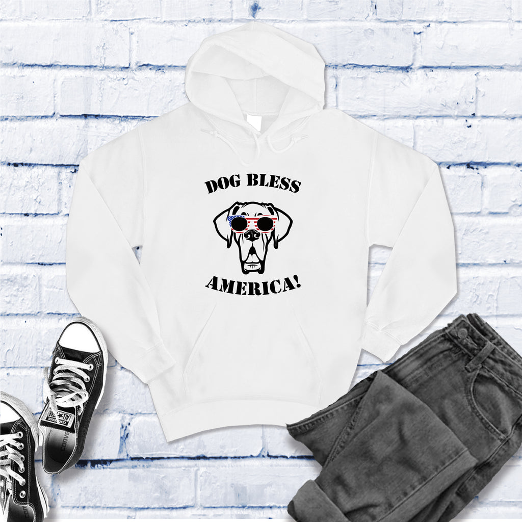 Great Dane Dog Bless America Hoodie Hoodie tshirts.com White S 