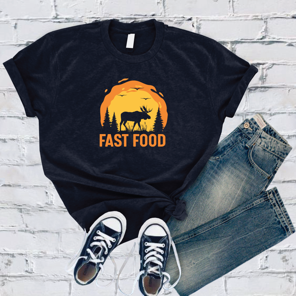 Fast Food Hunting T-Shirt T-Shirt Tshirts.com Navy S 