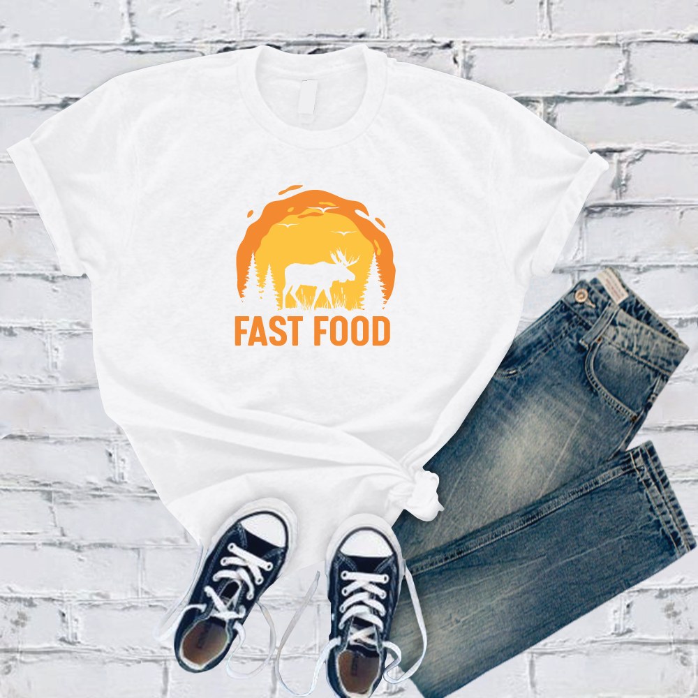 Fast Food Hunting T-Shirt T-Shirt Tshirts.com White S 