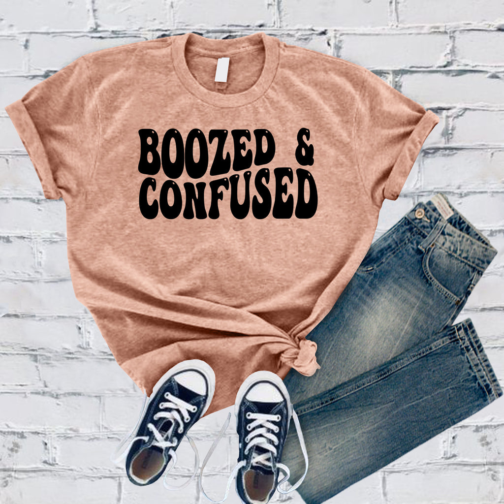 Boozed And Confused T-Shirt T-Shirt tshirts.com Heather Prism Peach S 