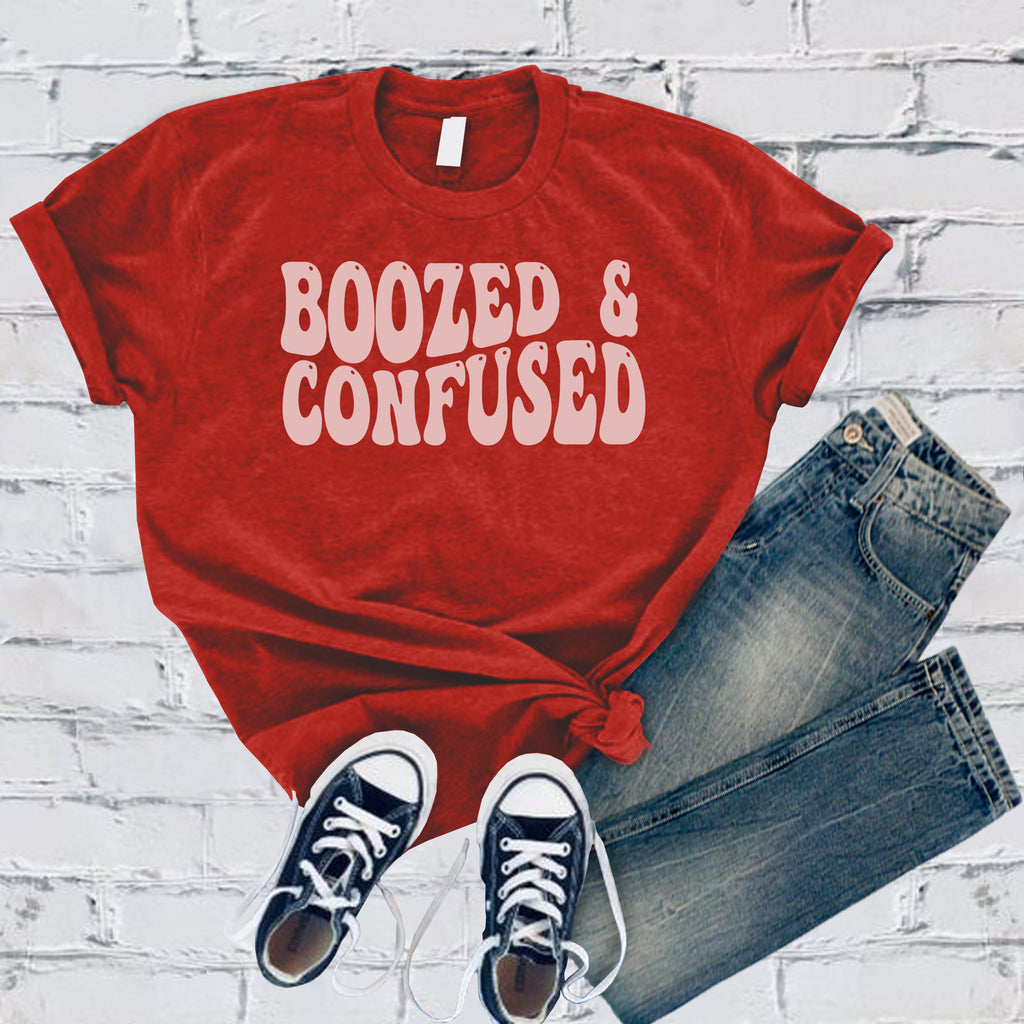 Boozed And Confused T-Shirt T-Shirt tshirts.com Red S 