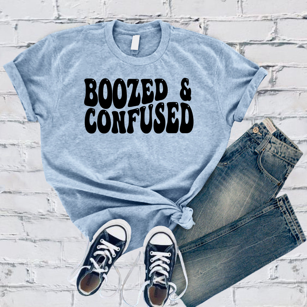 Boozed And Confused T-Shirt T-Shirt tshirts.com Baby Blue S 