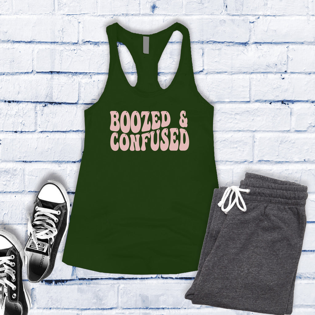Boozed And Confused Women's Tank Top Tank Top tshirts.com Military Green S 