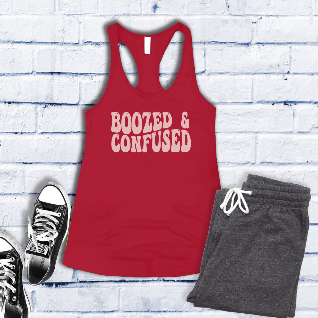 Boozed And Confused Women's Tank Top Tank Top tshirts.com Red S 
