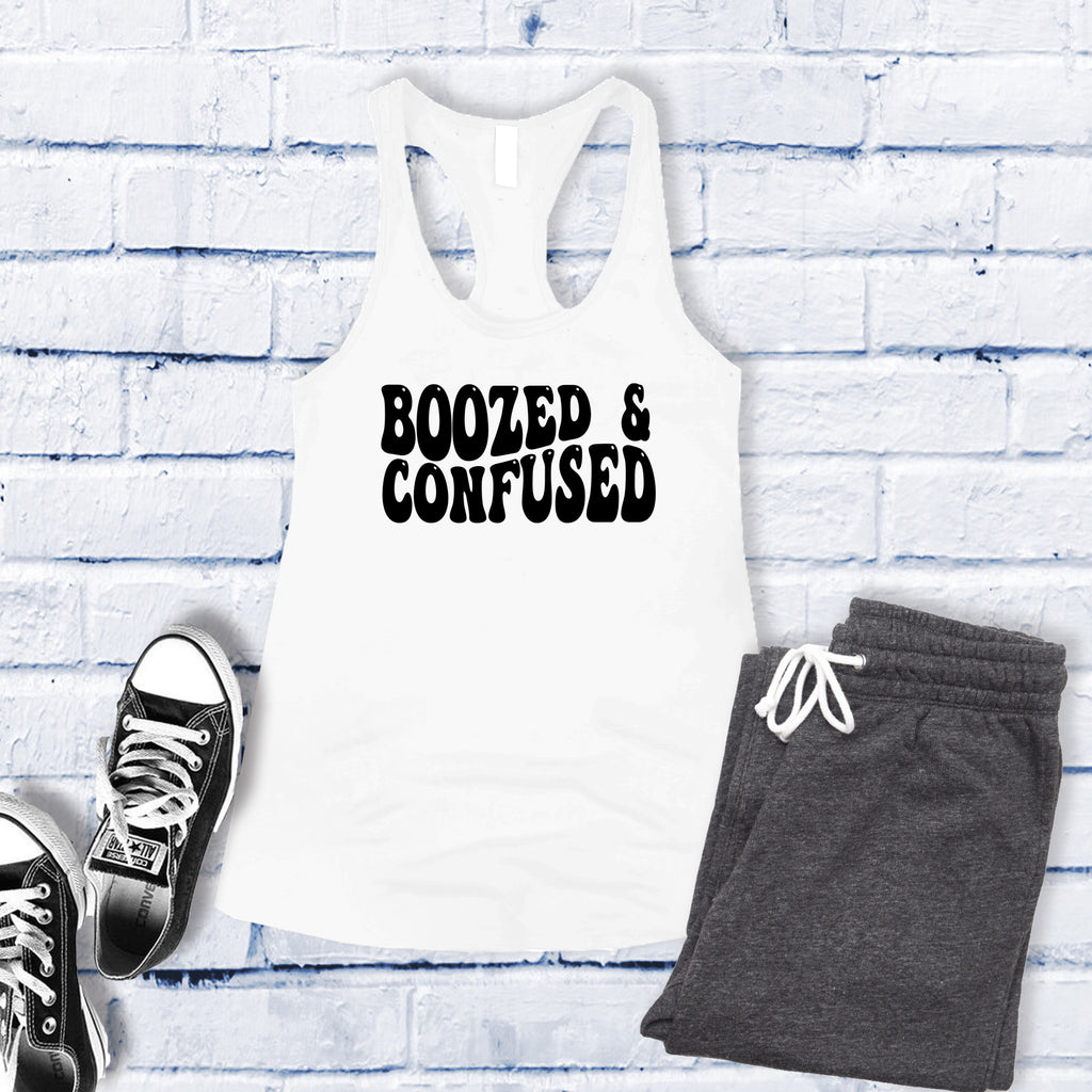 Boozed And Confused Women's Tank Top Tank Top tshirts.com White S 
