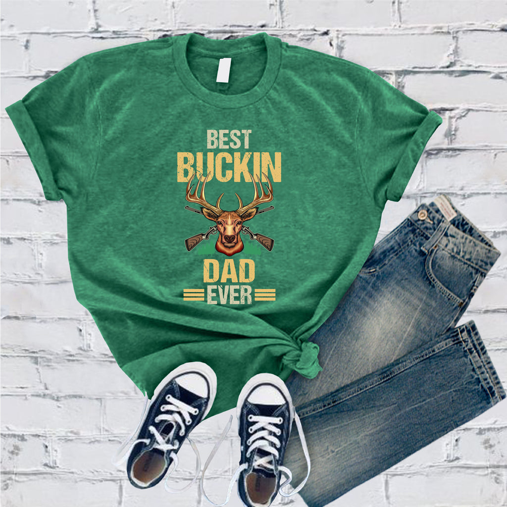 Best Buckin Dad Ever T-Shirt T-Shirt Tshirts.com Heather Kelly S 