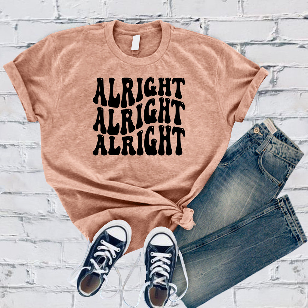 Alright Alright Alright T-Shirt T-Shirt tshirts.com Heather Prism Peach S 