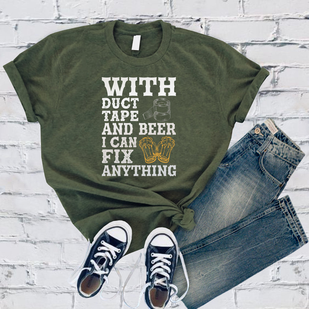Duct Tape and Beer T-Shirt T-Shirt tshirts.com Military Green S 